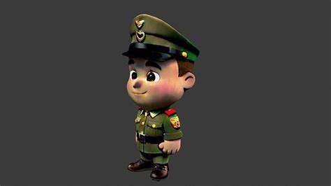 3D model World War I Cartoon Soldier VR / AR / low-poly | CGTrader