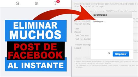 Como ELIMINAR MUCHAS PUBLICACIONES De Facebook Al Instante YouTube