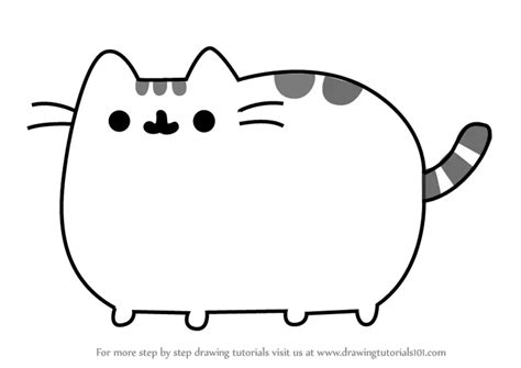 Learn How to Draw Pusheen the Cat (Memes) Step by Step : Drawing Tutorials