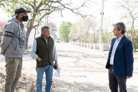 Mariano Campero supervisó el avance de las obras de pavimentación en