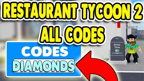 Restaurant Tycoon 2 All Codes🚗drive Thru🚧roblox Youtube