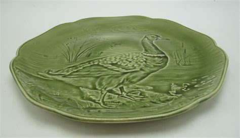 Antique French Choisy Le Roi Hippolyte Boulenger Co Majolica Goose