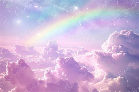 Rainbow over Pink Clouds Graphic by Sun Sublimation · Creative Fabrica