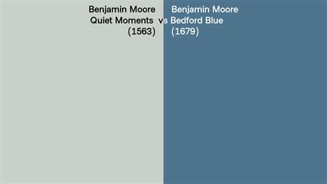 Benjamin Moore Quiet Moments Vs Bedford Blue Side By Side Comparison