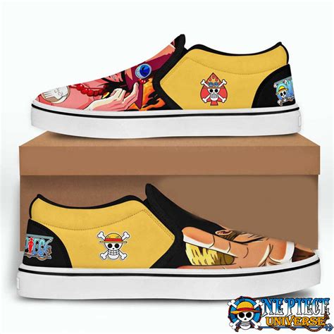 Ace And Luffy Slip On Shoes One Piece Custom Shoes One Piece Universe