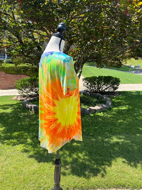 Incline Fan Fold Ice Tie Dye Tunic Top Ready To Ship Etsy