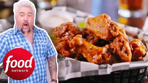 9 Minutes Of Guy Fieri Absolutely Loving Chicken Wings | Diners, Drive ...