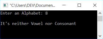 C Program To Check Vowel Or Consonant