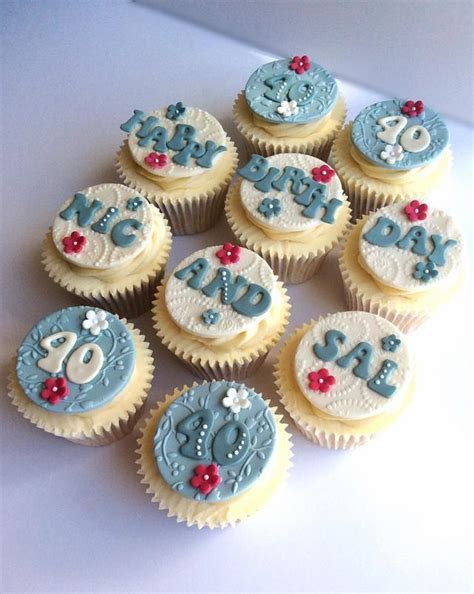 40th Birthday Cupcakes Decorated Cake By Lizzie Bizzie CakesDecor