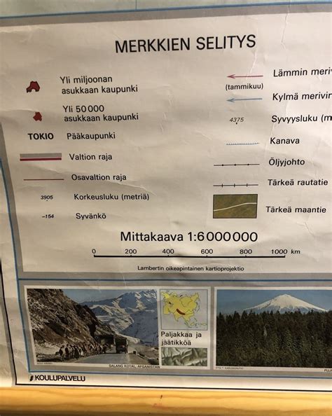 Aasia Kartta Opetuskartta Kansakoulun Aarteet