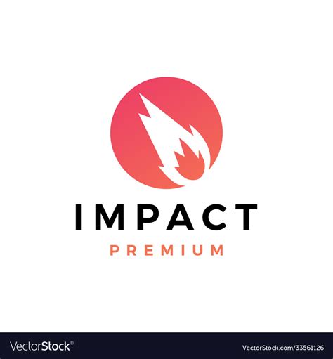 Impact Logo Icon Royalty Free Vector Image Vectorstock