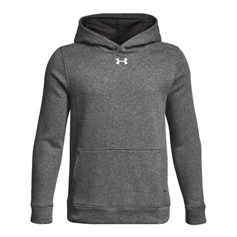 Under Armour Boys Hustle Fleece Hoody Carbon Heatherwhite Midwest Sports