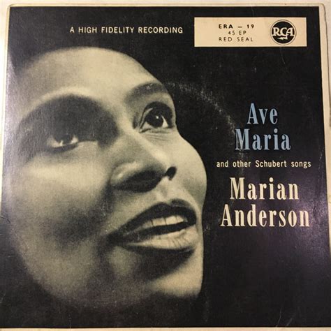 Marian Anderson - Ave Maria (And Other Schubert Songs) (Vinyl) | Discogs