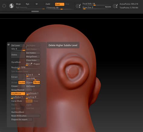 Zbrush Dynamesh Different Sizes Of Mesh Different Results