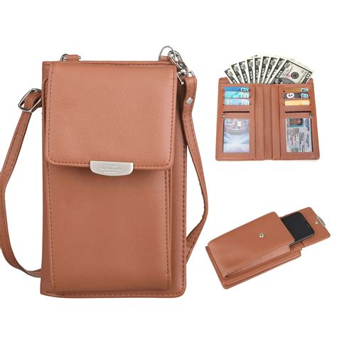 Eeekit Crossbody Bag Cell Phone Purse Wallet Women Leather Small Carrying Credit Card Slot