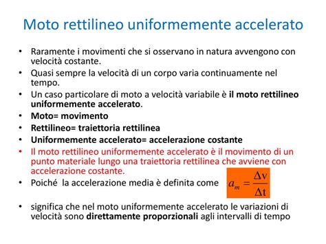 Il Moto Rettilineo Uniformemente Accelerato Ppt Scaricare