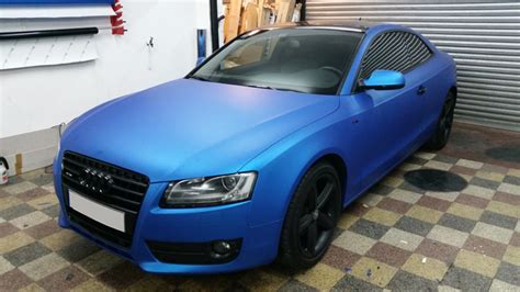 Audi S Matte Blue Aluminium Car Wrap At Wrapping Cars London