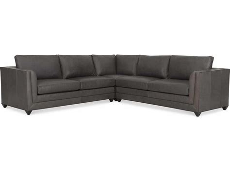 Wesley Hall L2054 Belmont Leather Sectional Hickory Park Furniture