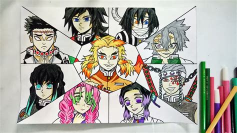 How To Draw Hashira Kimetsu No Yaiba Denon Slayer Youtube