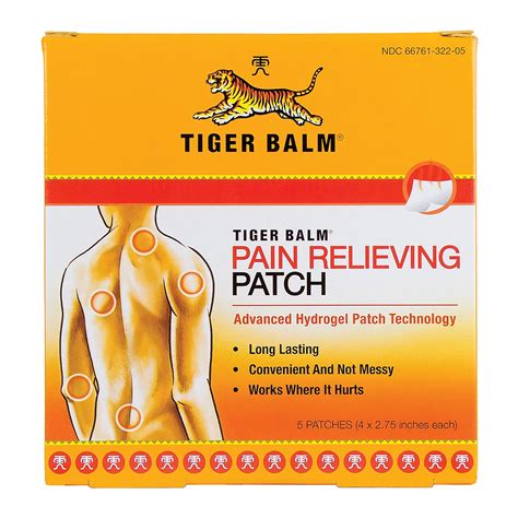 Tiger Balm Pain Relieving Patches 5 Pack Academy