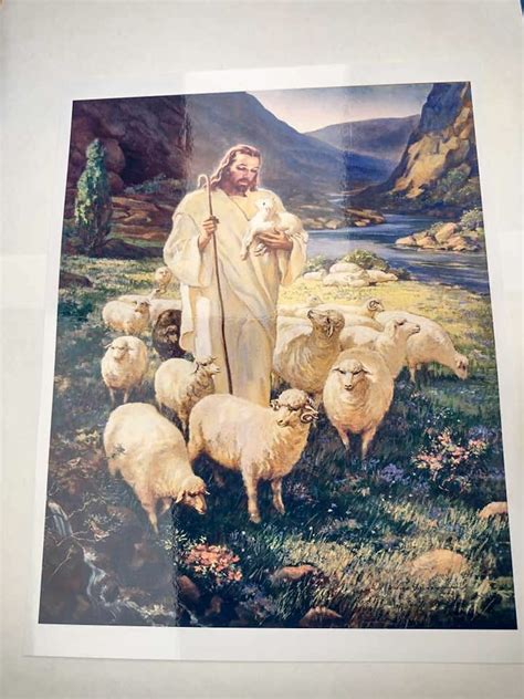 Warner Sallman Jesus The Good Shepherd 5x7 Print Jesus Walking With