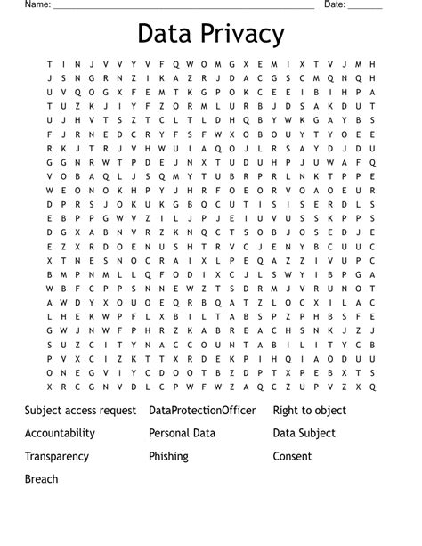 Data Privacy Word Search Wordmint