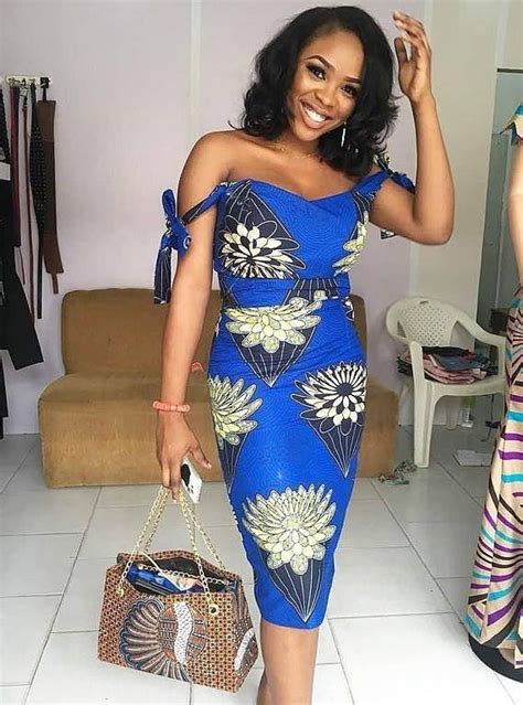 African Print Midi Dress Off Shoulder Dress Ankara Ankara Print