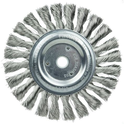 Weiler 08325 6 Standard Twist Knot Wire Wheel0118 Stainless Steel Fill 58 12 Arbor Hole