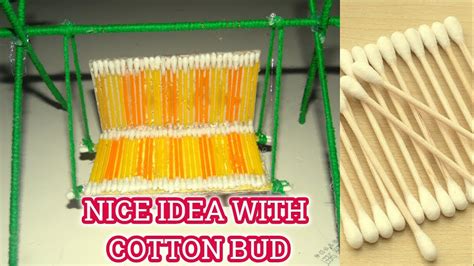 How To Make Rocking Chair With Cotton Buds By Nk Crafts Youtube