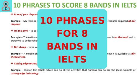 Phrases For Bands In Ielts Youtube