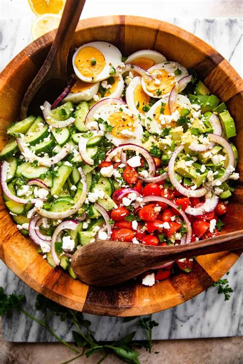 Healthy Chopped Egg Cucumber And Tomato Salad Diethood