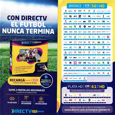 Guia De Canales Directv Prepago Argentina Julio Agosto