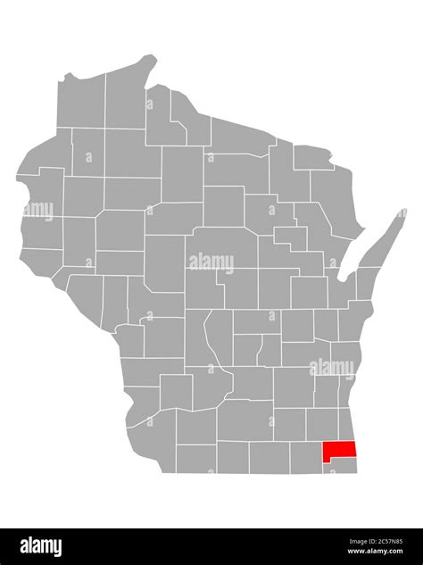 Map of Racine in Wisconsin Stock Photo - Alamy