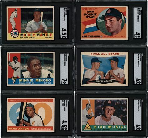 Topps Baseball Complete Set W Sgc Graded Keys