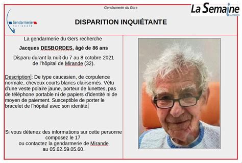 Gers Appel T Moins Des Gendarmes Pour Une Disparition Inqui Tante