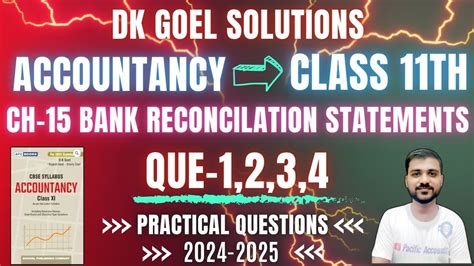 BANK RECONCILIATION STATEMENT BRS CLASS 11 CH 15 ACCOUNTS DK