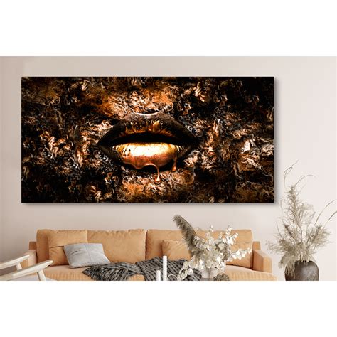 Muchowow Tableau Sur Toile Peinture L Vres Femme Decoration