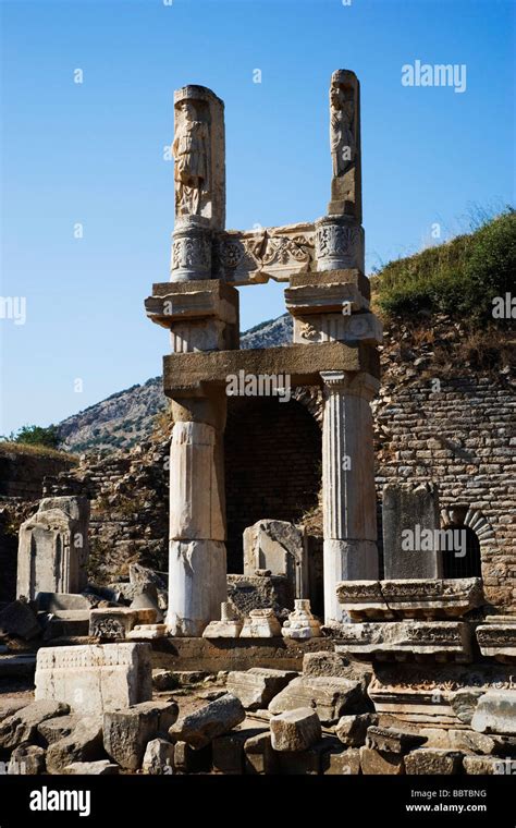 Ruins of the Temple of Domitian, Ephesus, Kusadasi, Turkey, Europe Stock Photo - Alamy