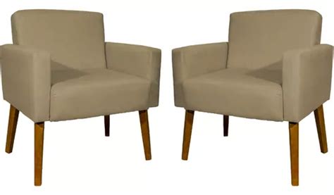 Kit de 2 sillones decorativos reforzados para recepción colores nude