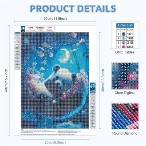 Panda Peinture Diamant 5D Complet Diamond Painting Panda Diamant