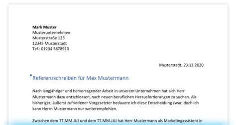 Referenzschreiben - Tipps + Vorlagen von Experten 