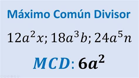 Maximo Comun Divisor De Monomios Ejercicios Resueltos Ejemplo Sines