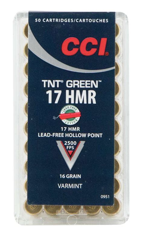 Cci Varmint Tnt Green Hmr Gr Hollow Point Hp Bx Cs