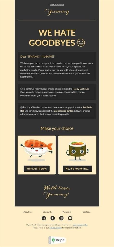 We Hate Goodbyes Email Template By Full Name Stripo Email