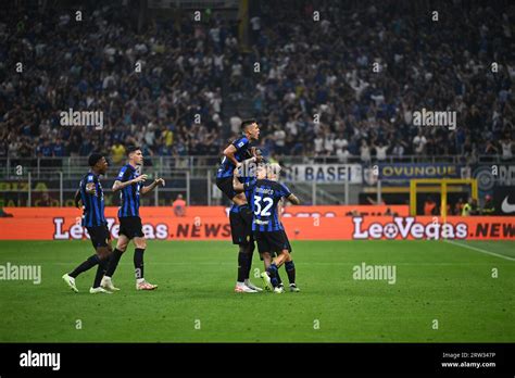 Milan Italy Th Sep Marcus Thuram Of Inter Fc Celebrating