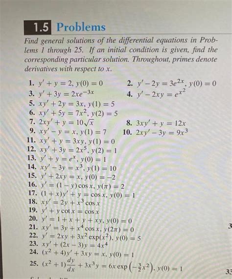 Solved Find General Solutions Of The Differential Equations