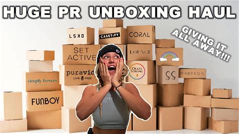 Huge Pr Unboxing Haul Giving It All Away Youtube