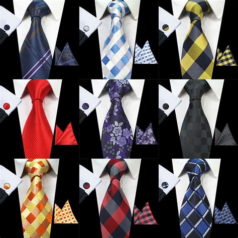 RBOCOTT Classic 8cm Tie Set For Men Silk Jacquard Woven Plaid Ties