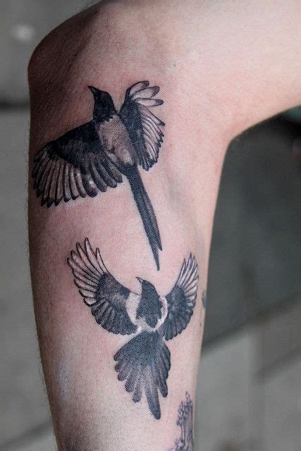 Magpies Tattoo By Mirek Vel Stotker Picture Tattoos Magpie Tattoo