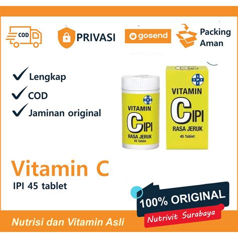 Jual VITAMIN C IPI 45 Tablet Indonesia Shopee Indonesia